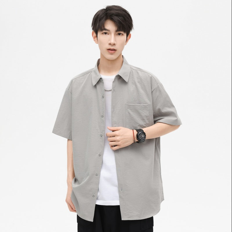 Textured Spread Collar Regular Fit Shirt