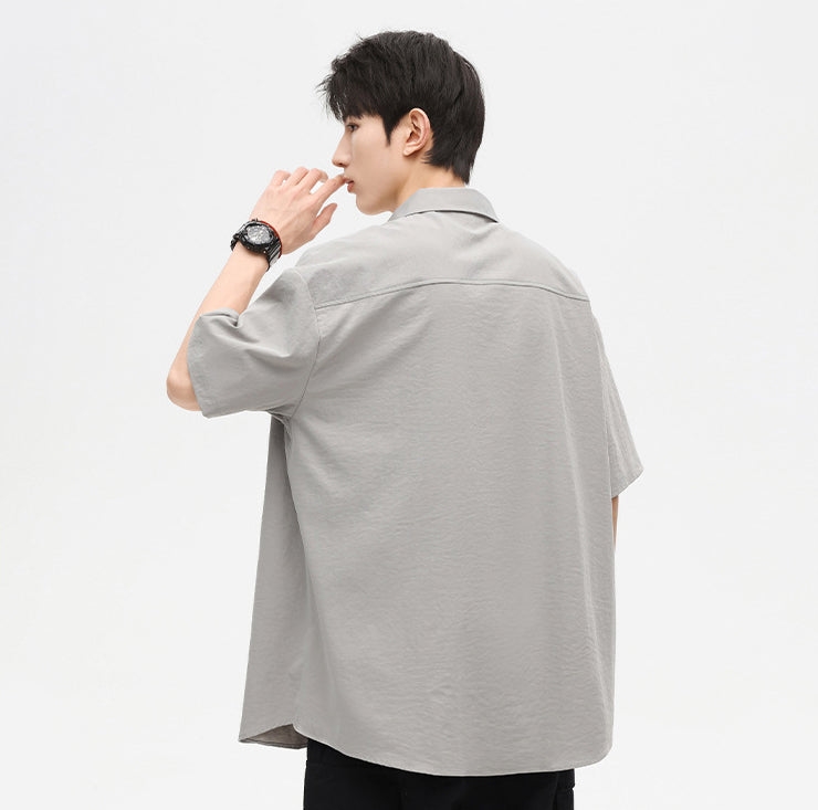 Textured Spread Collar Regular Fit Shirt