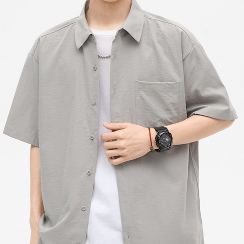Textured Spread Collar Regular Fit Shirt