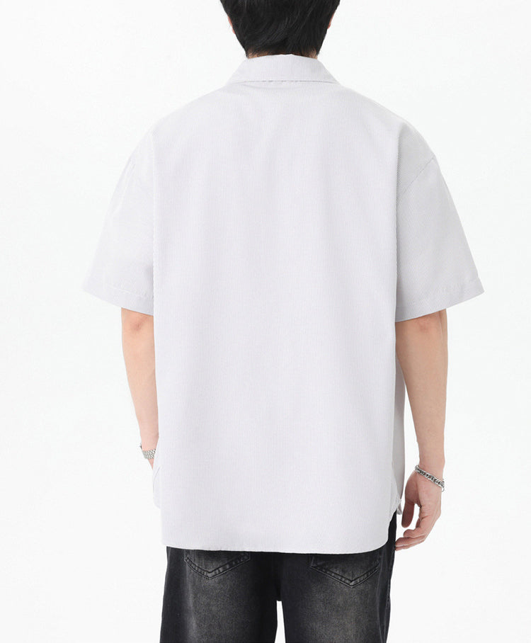 Textured Spread Collar Regular Fit Shirt