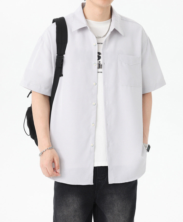 Textured Spread Collar Regular Fit Shirt