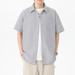 Pinstriped Spread Collar Regular Fit Shirt