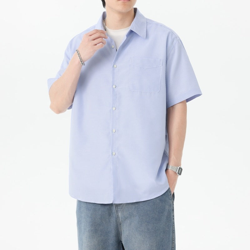 Textured Spread Collar Regular Fit Shirt