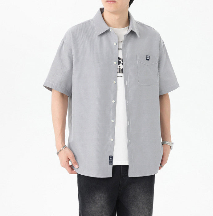Men Textured Spread Collar Casual Shirt