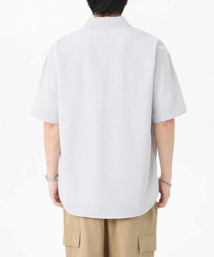 Textured Spread Collar Regular Fit Shirt