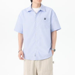 Men Vertical Striped Spread Collar Casual Shirt