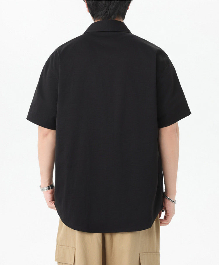 Colourblocked Spread Collar Regular Fit Shirt