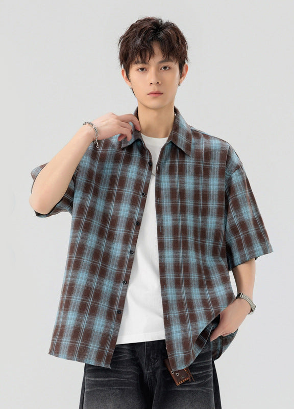 Checked Spread Collar Regular Fit Shirt