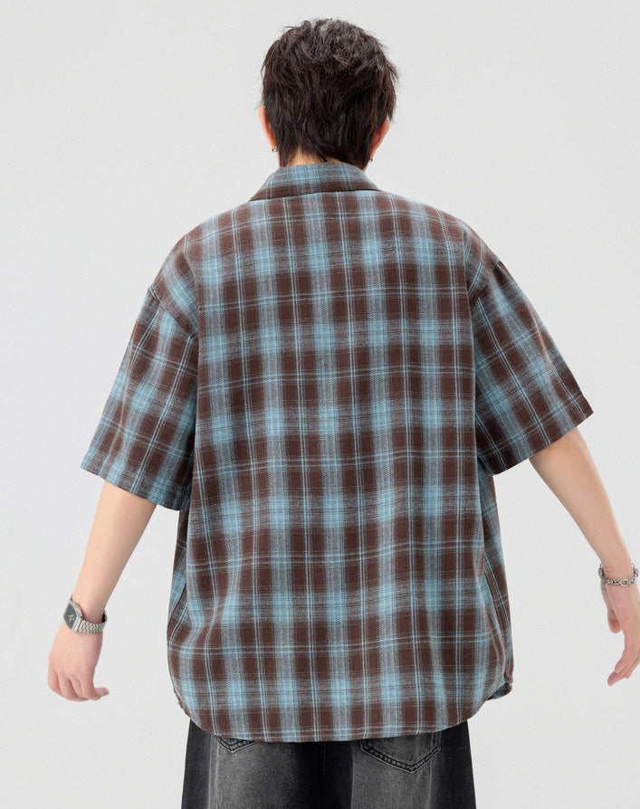 Checked Spread Collar Regular Fit Shirt