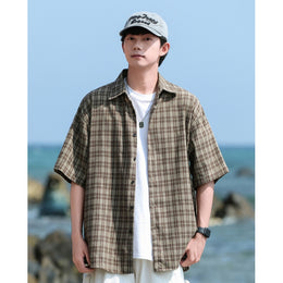 Gingham Checks Checked Cutaway Collar Shirt