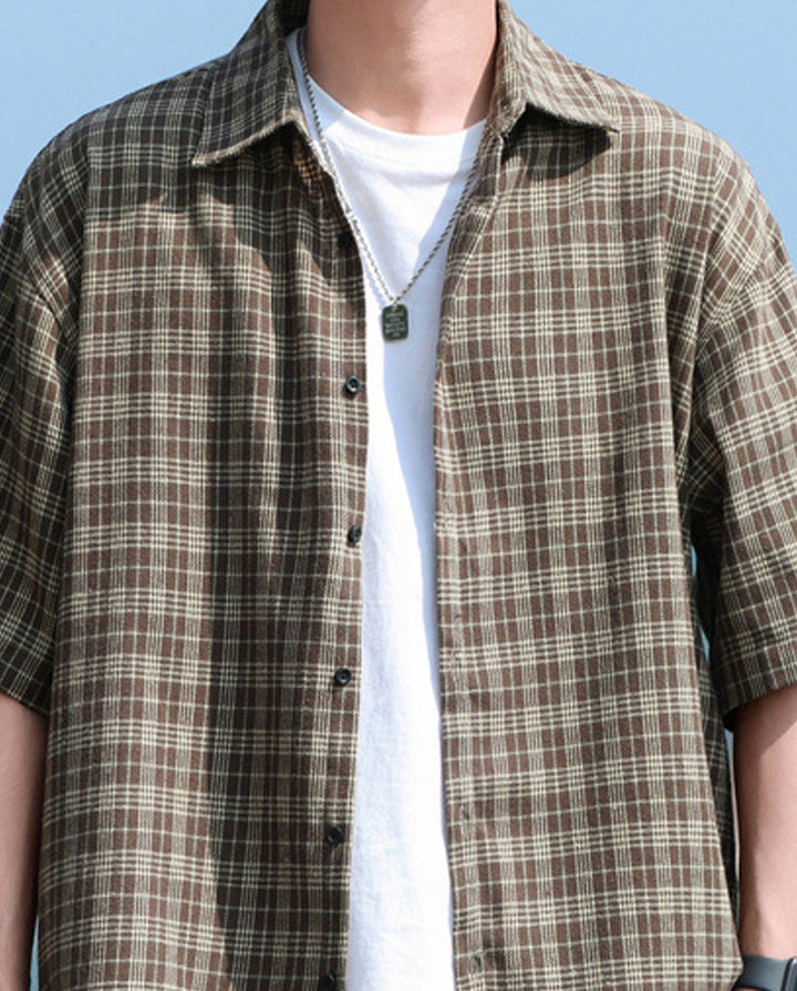 Gingham Checks Checked Cutaway Collar Shirt