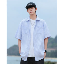 Striped Cutaway Collar Shirt