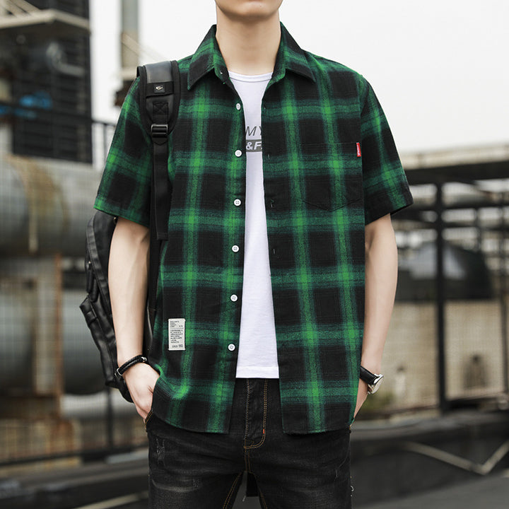 Checked Spread Collar Regular Fit Shirt