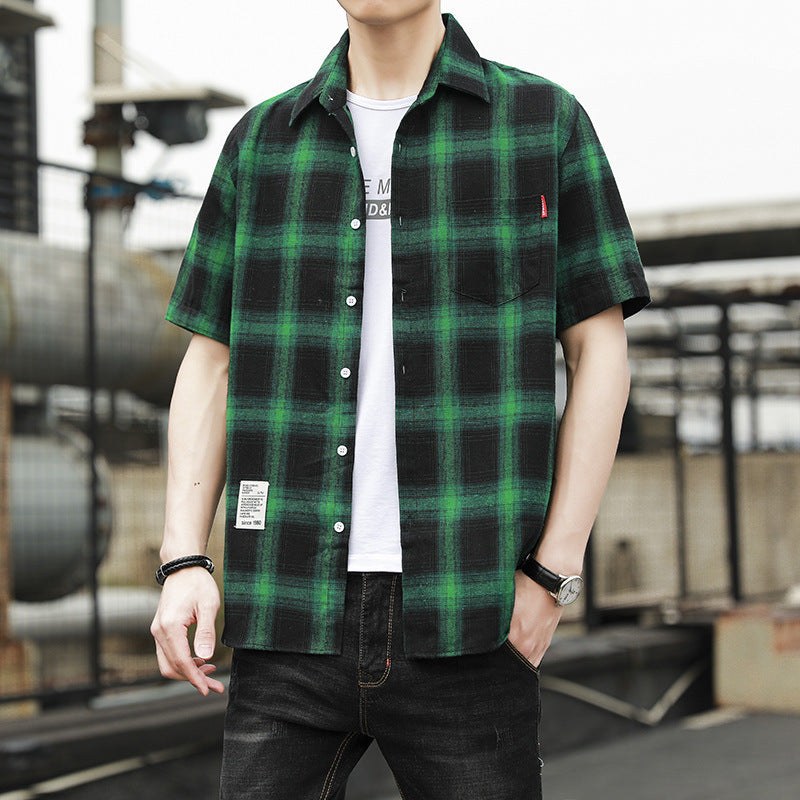 Checked Spread Collar Regular Fit Shirt