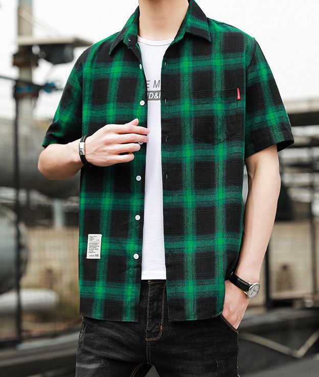 Checked Spread Collar Regular Fit Shirt