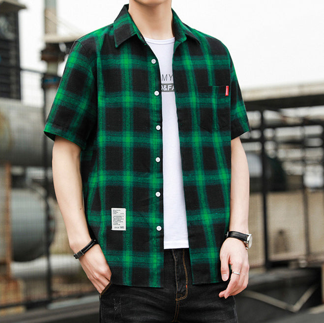 Checked Spread Collar Regular Fit Shirt