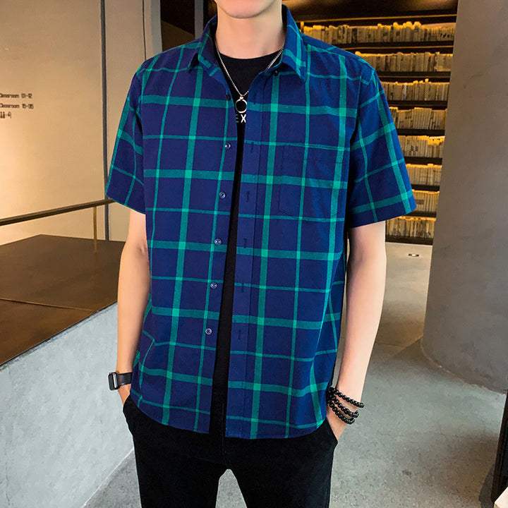 Checked Spread Collar Regular Fit Shirt