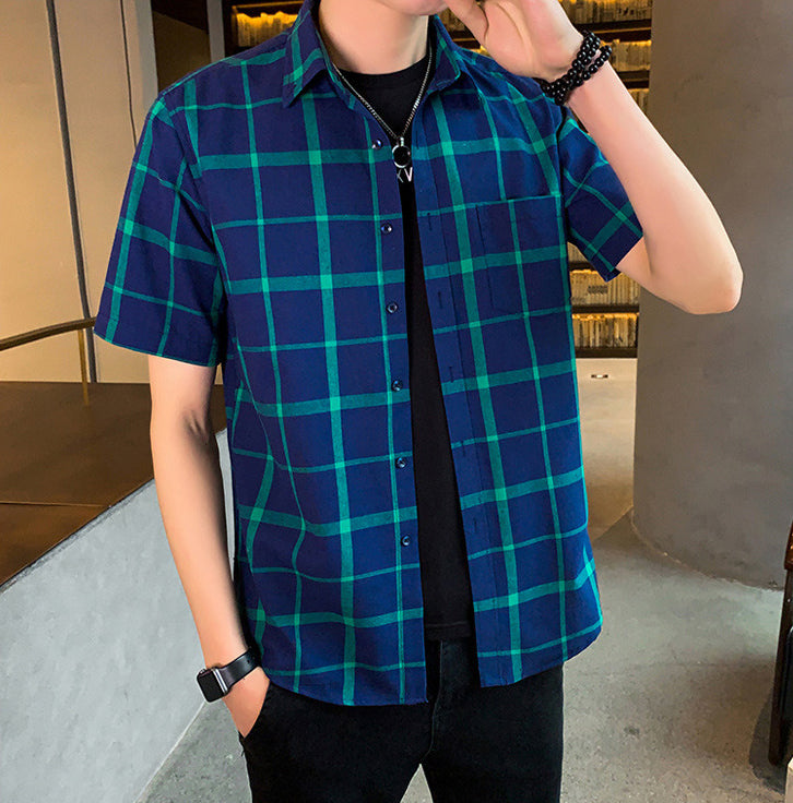 Checked Spread Collar Regular Fit Shirt