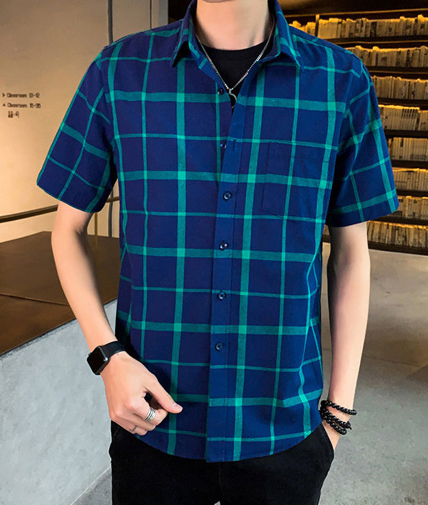 Checked Spread Collar Regular Fit Shirt