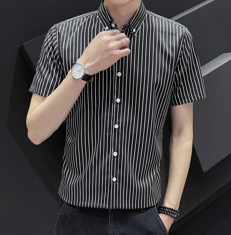 Striped Spread Collar Regular Fit Shirt