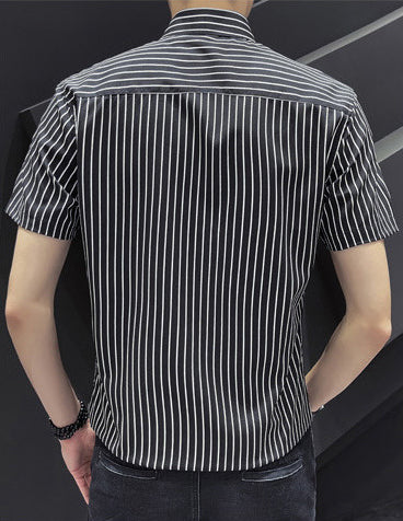 Striped Spread Collar Regular Fit Shirt
