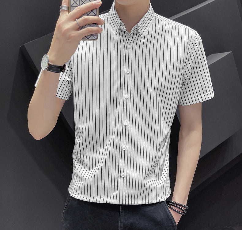 Striped Spread Collar Regular Fit Shirt