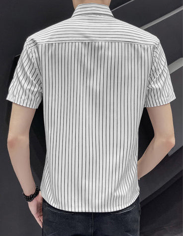 Striped Spread Collar Regular Fit Shirt
