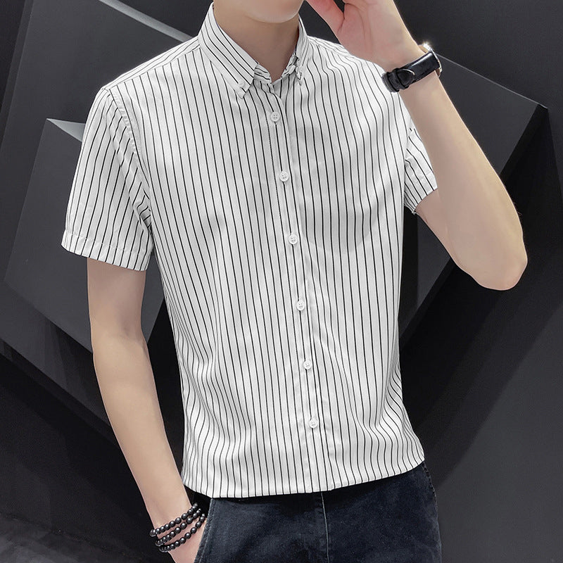 Striped Spread Collar Regular Fit Shirt