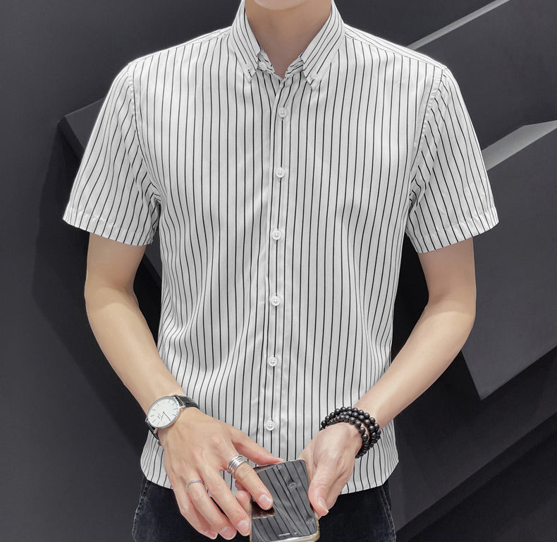 Striped Spread Collar Regular Fit Shirt