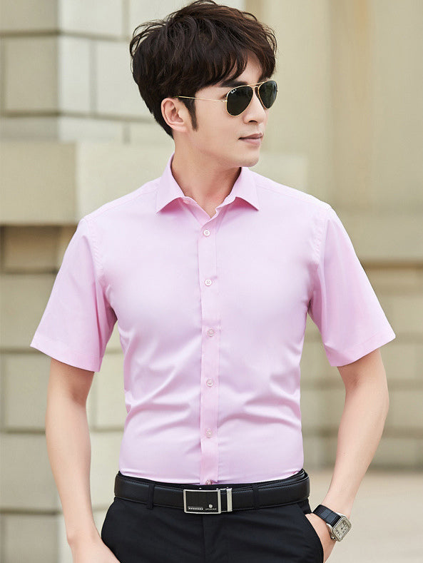 Men Solid Spread Collar Casual Shirt