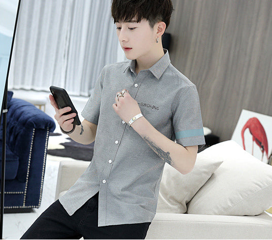 Textured Spread Collar Regular Fit Shirt