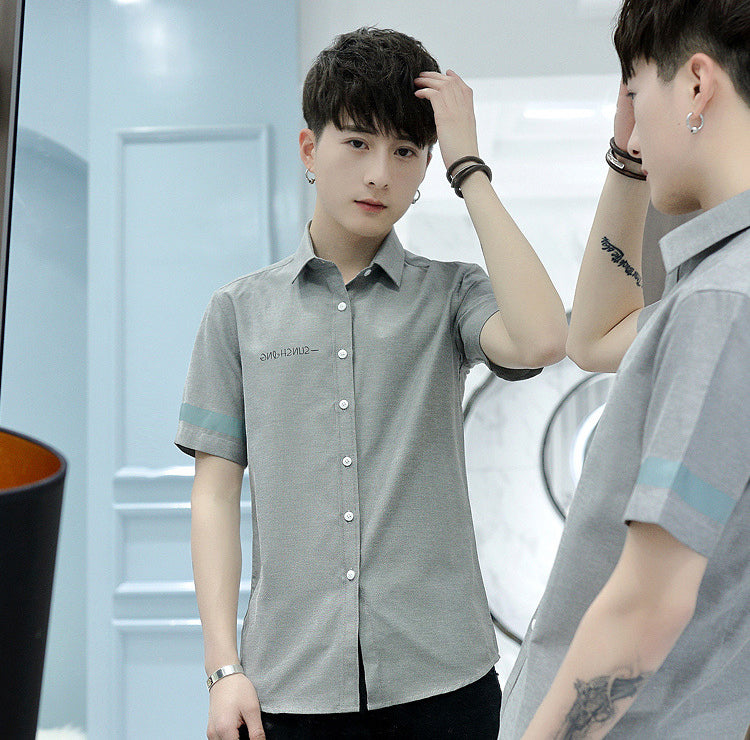 Textured Spread Collar Regular Fit Shirt