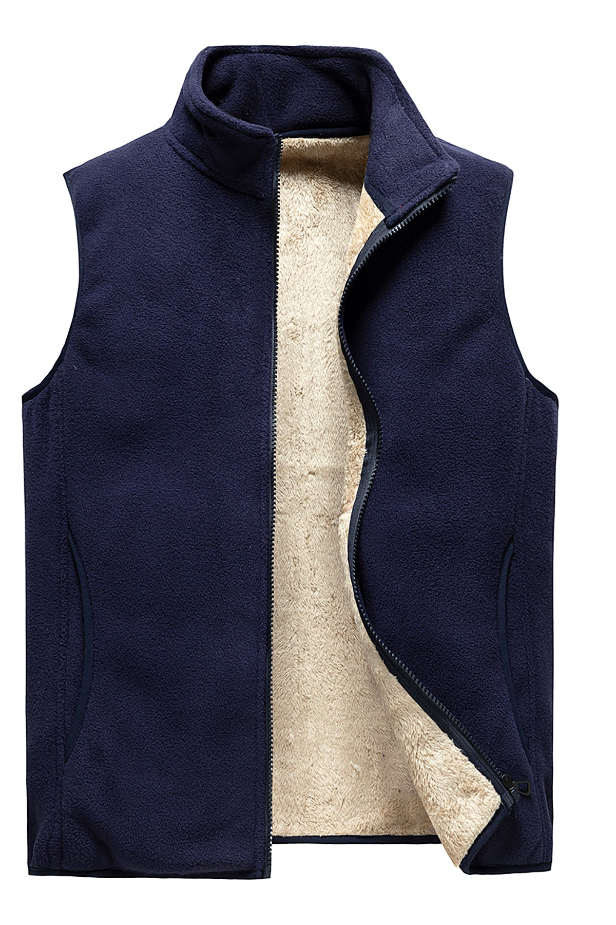 Fleece Sleeveless Tailored Jacket