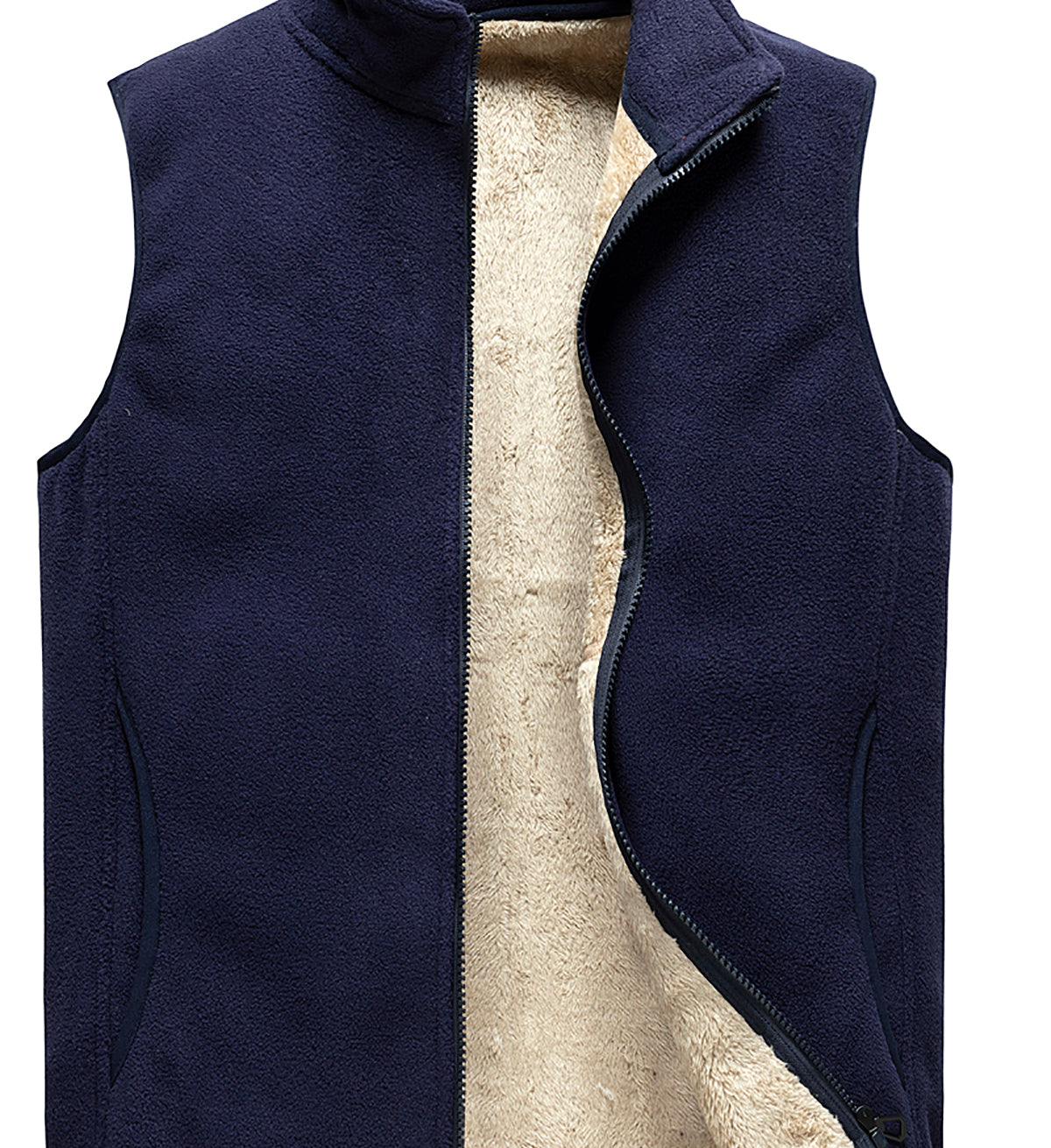 Fleece Sleeveless Tailored Jacket