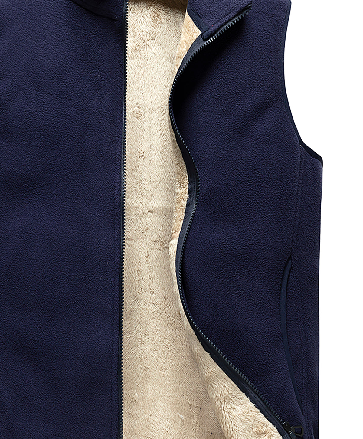 Fleece Sleeveless Tailored Jacket