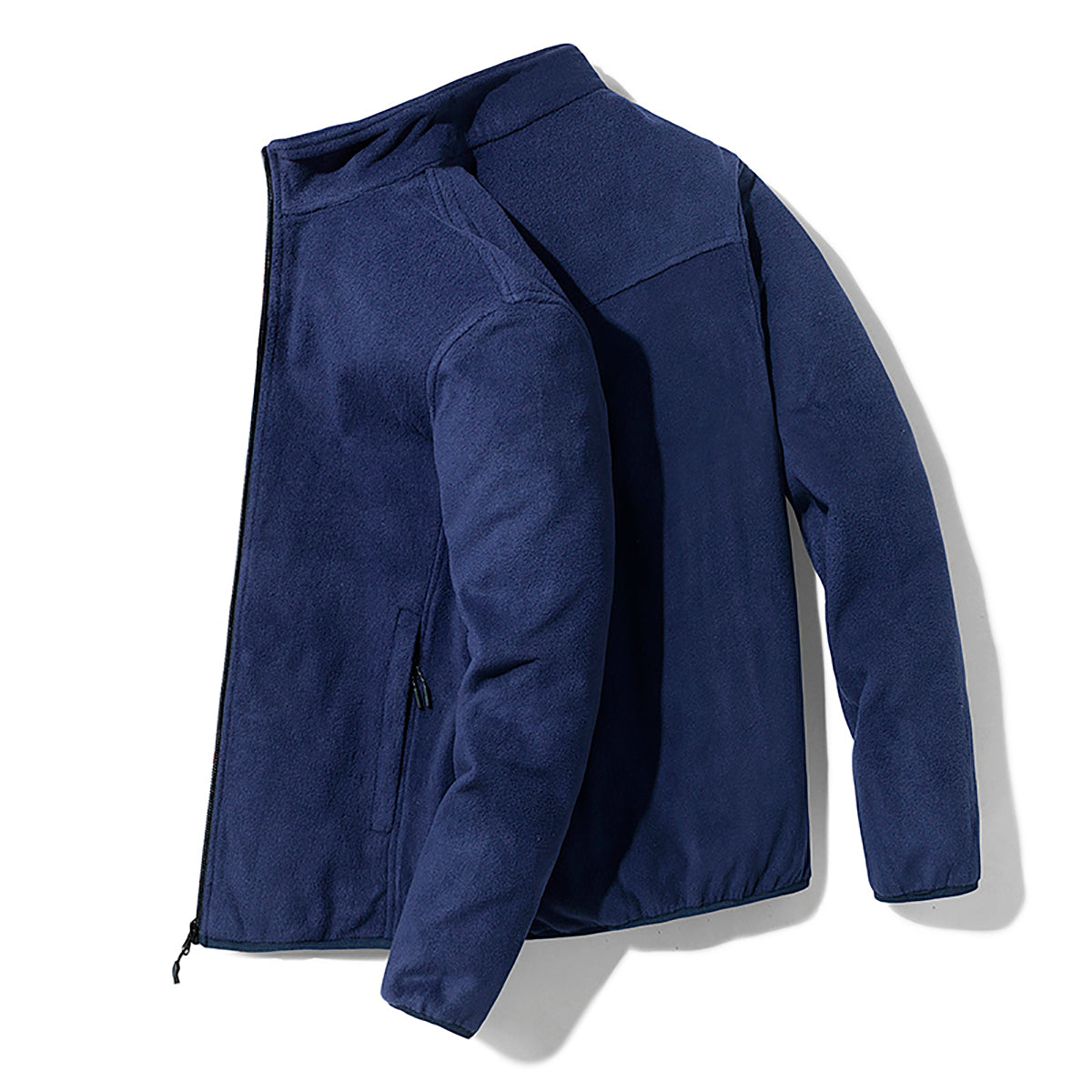 Men Mock Collar Solid Casual Windcheater Jacket