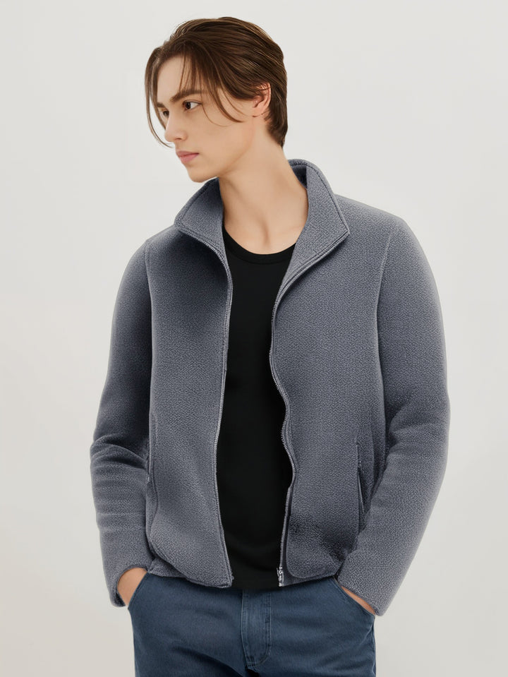 Grey Mesh Casual Jacket