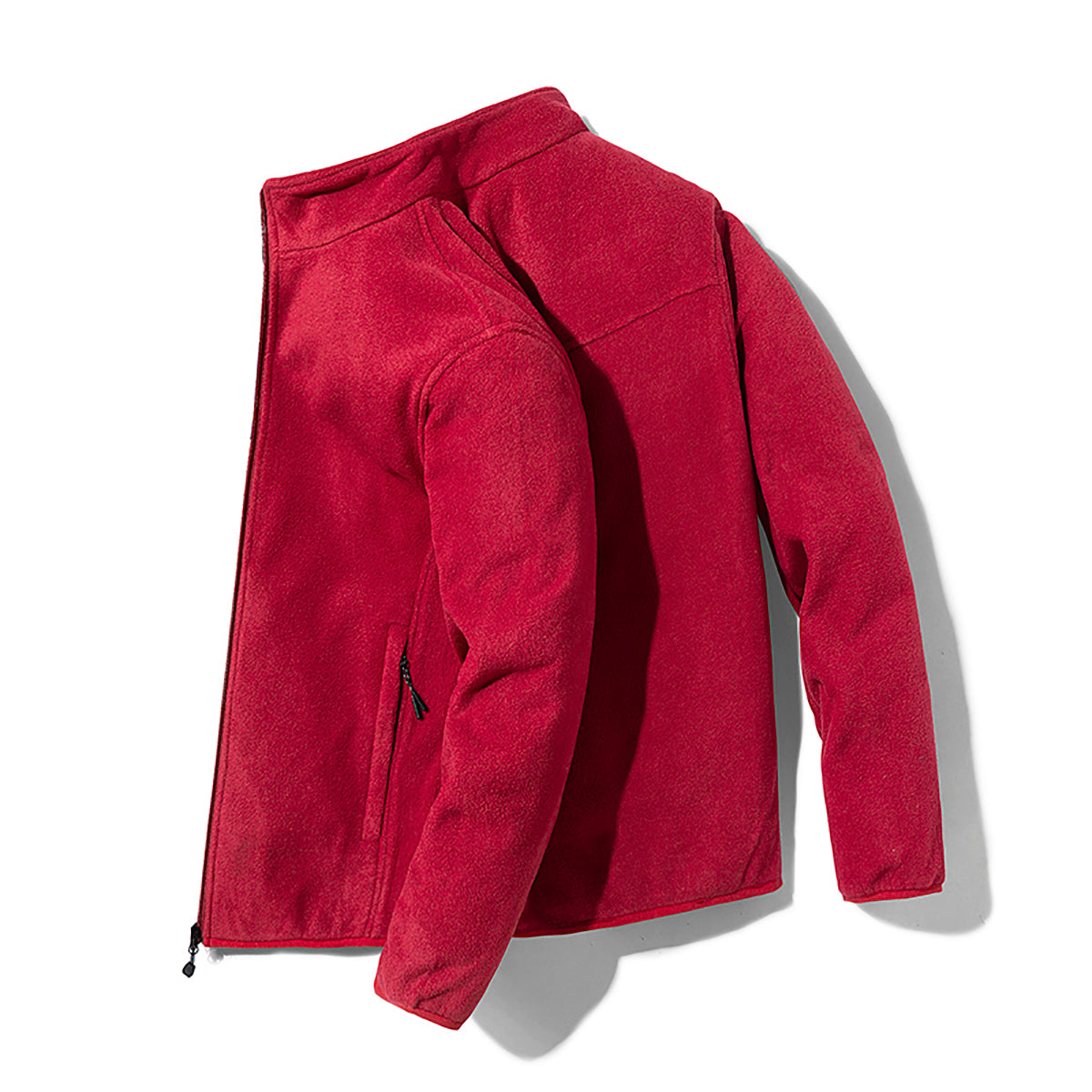 Men Mock Collar Solid Casual Windcheater Jacket