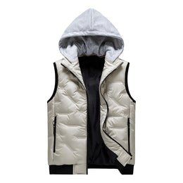 Textured Hooded Gilet Jacket