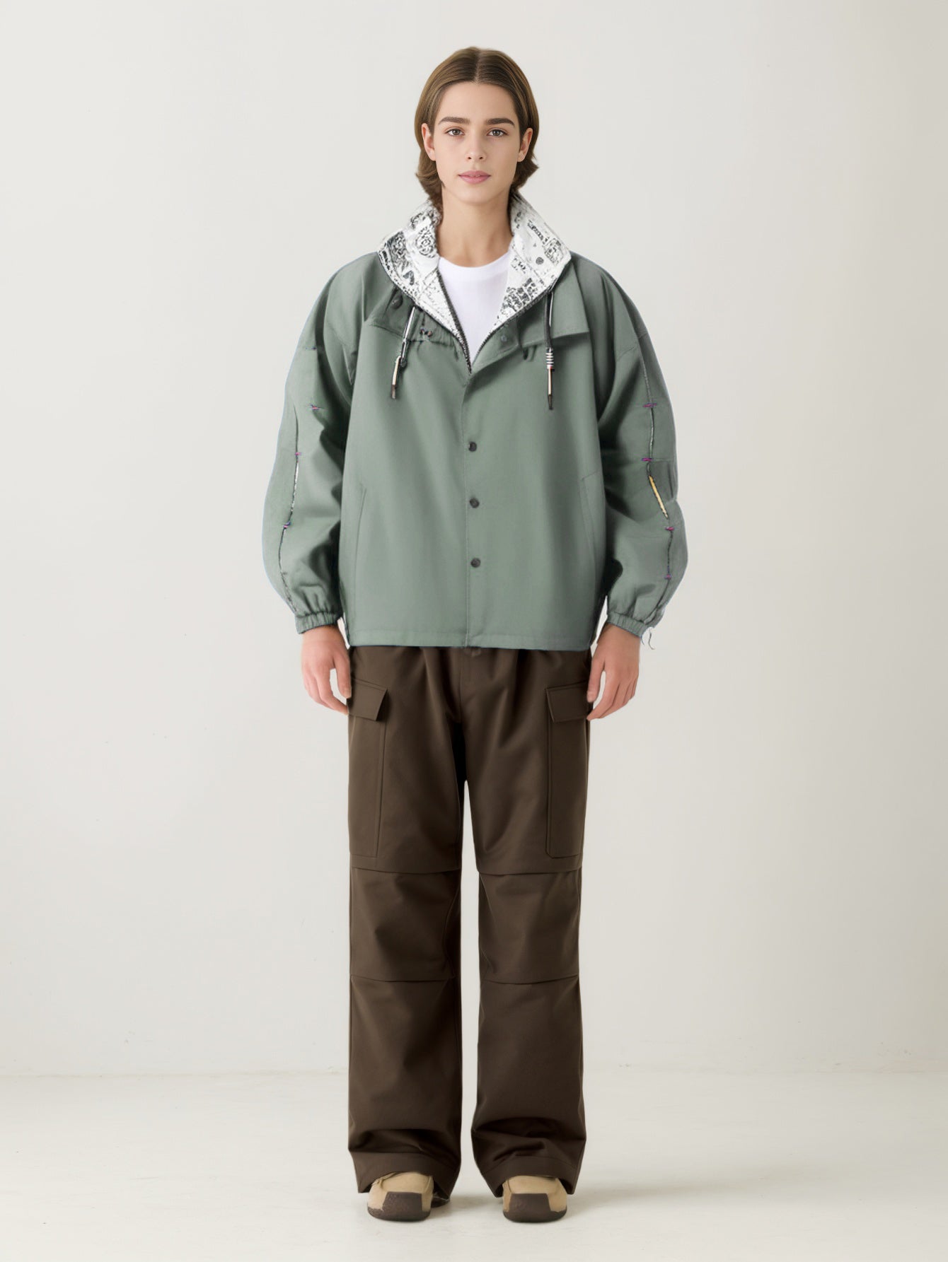 Women Solid Mock Collar Tailored Jacket
