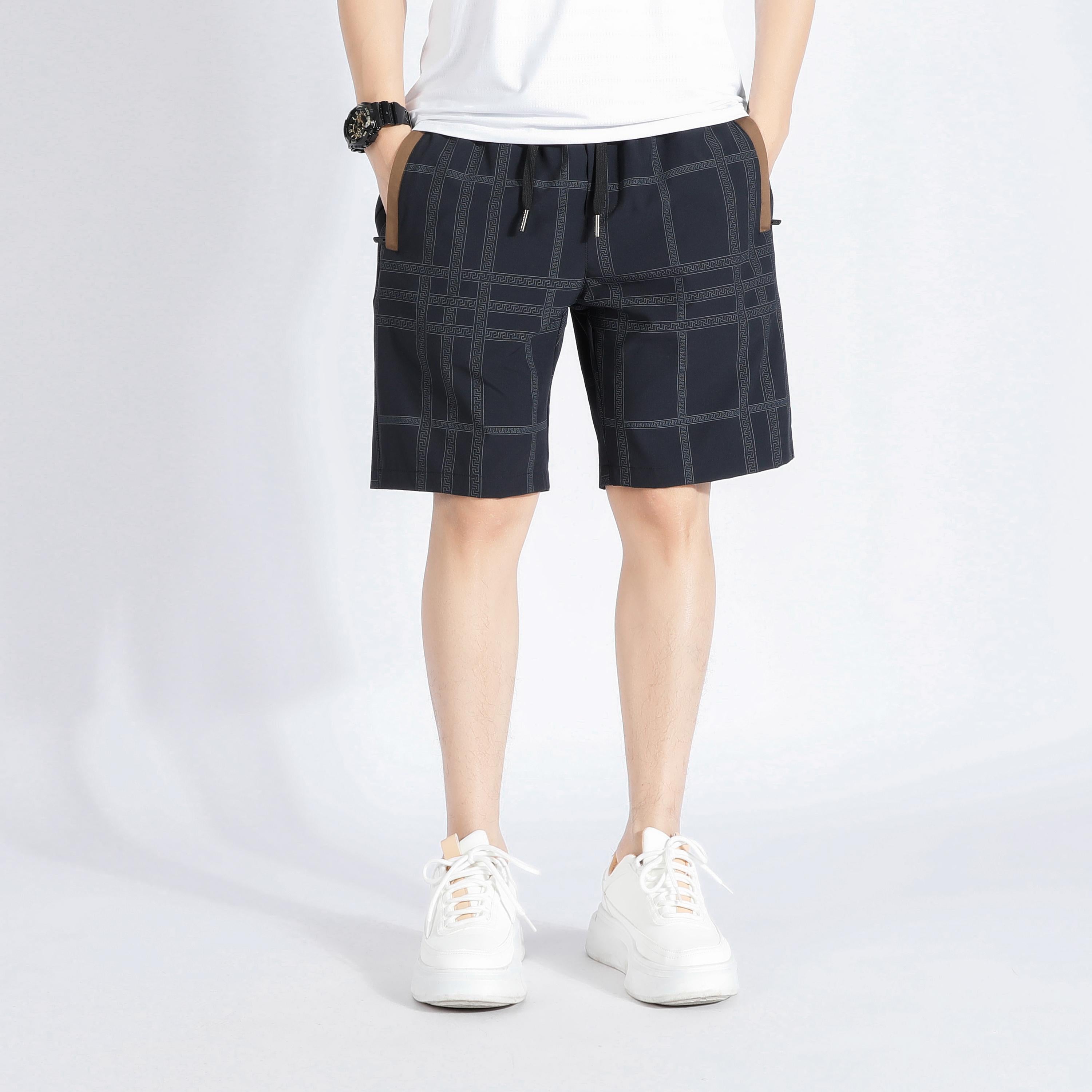 Men Checked Outdoor Shorts