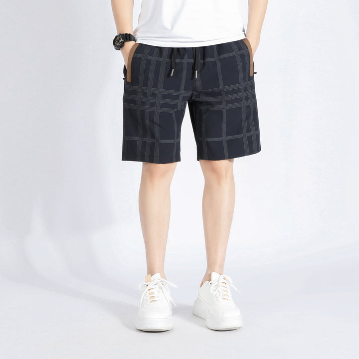 Men Checked Outdoor Shorts