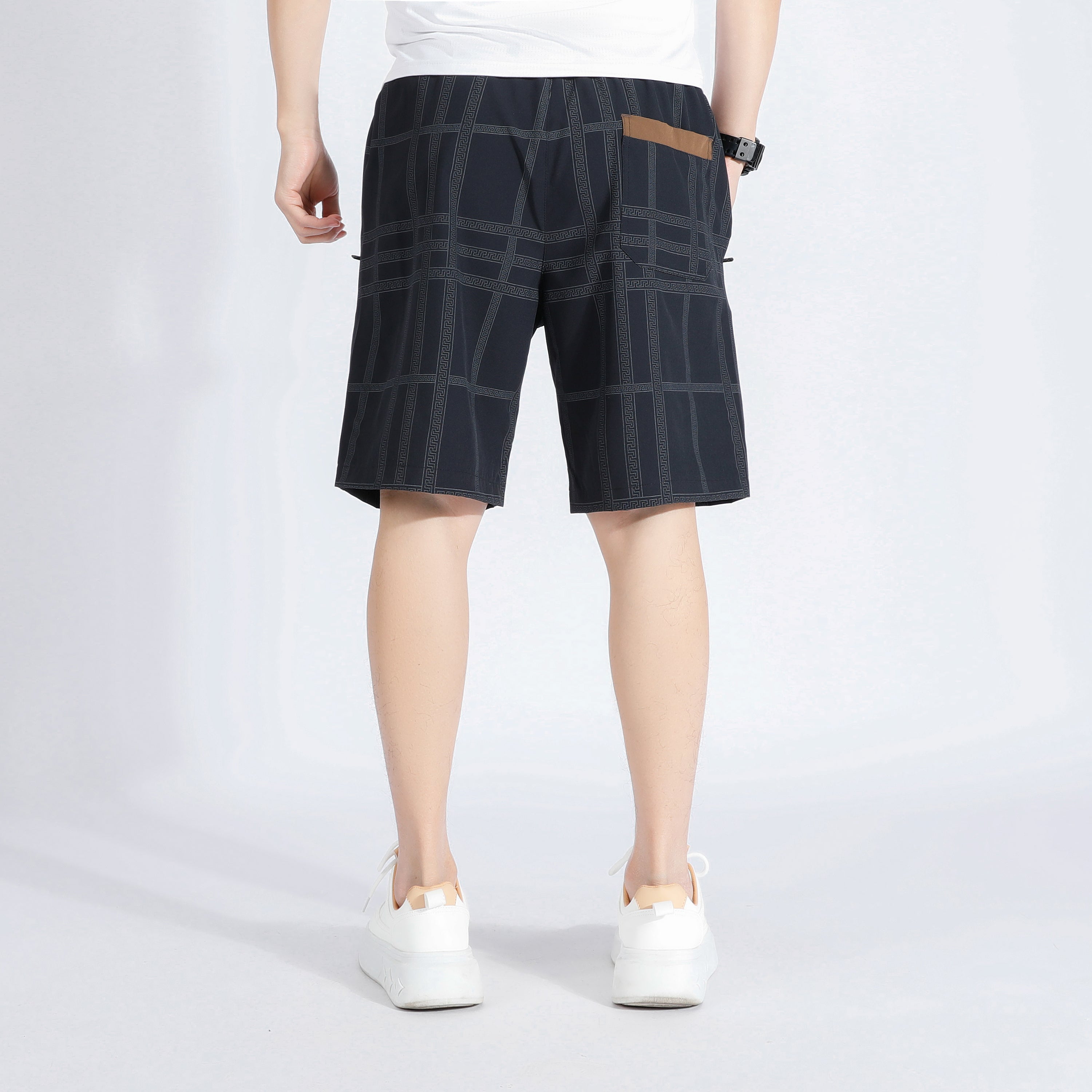Men Checked Outdoor Shorts