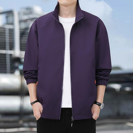 Men Stand Collar Padded Jacket