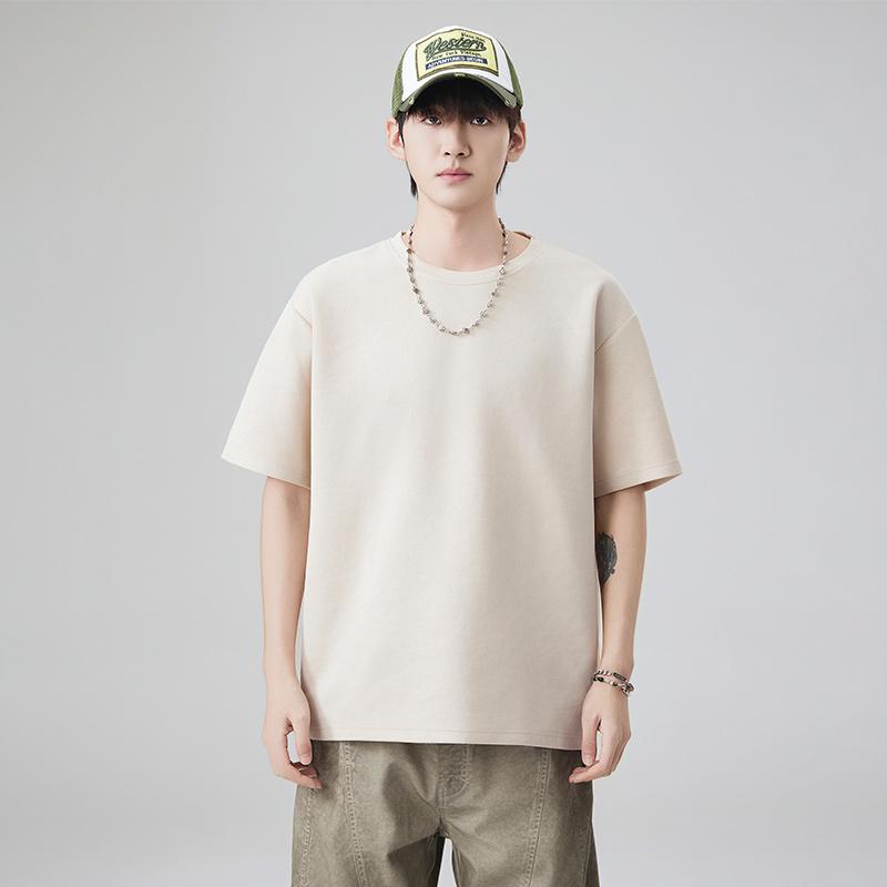 Short Sleeves Round Neck Relaxed Fit Casual T-shirt