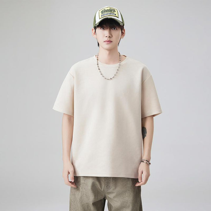 Short Sleeves Round Neck Relaxed Fit Casual T-shirt