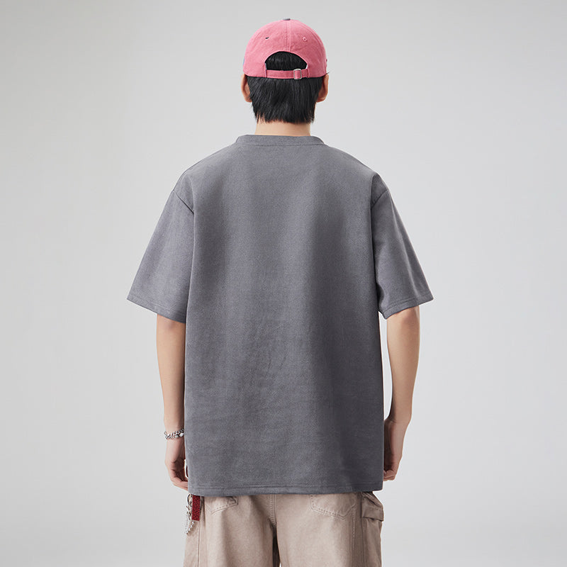 Short Sleeves Round Neck Relaxed Fit Casual T-shirt