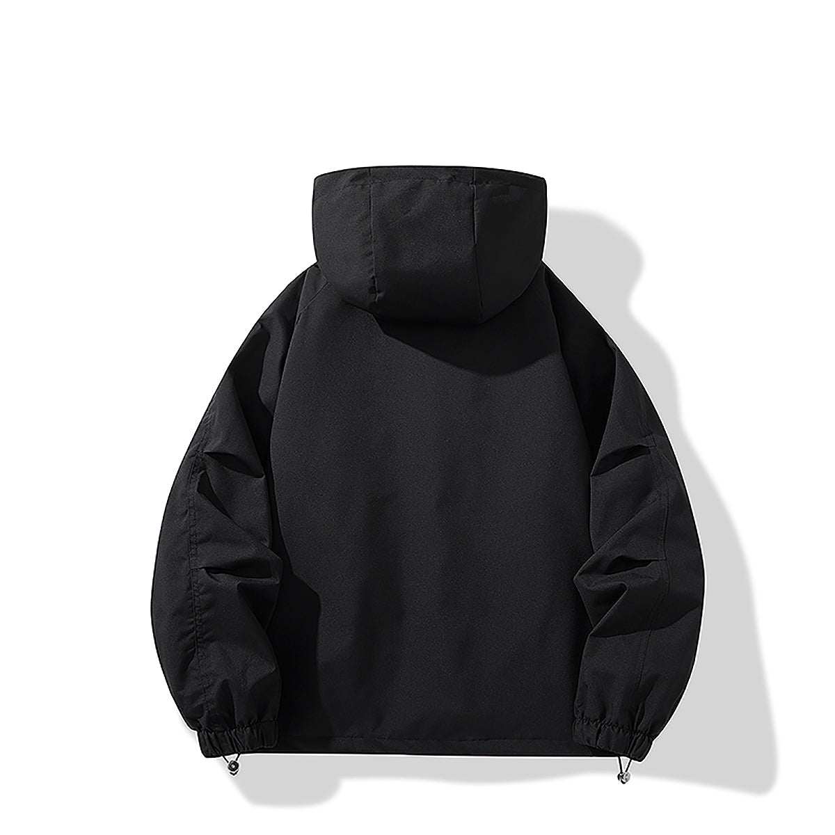 Men Hooded Solid Casual Bomber Jacket