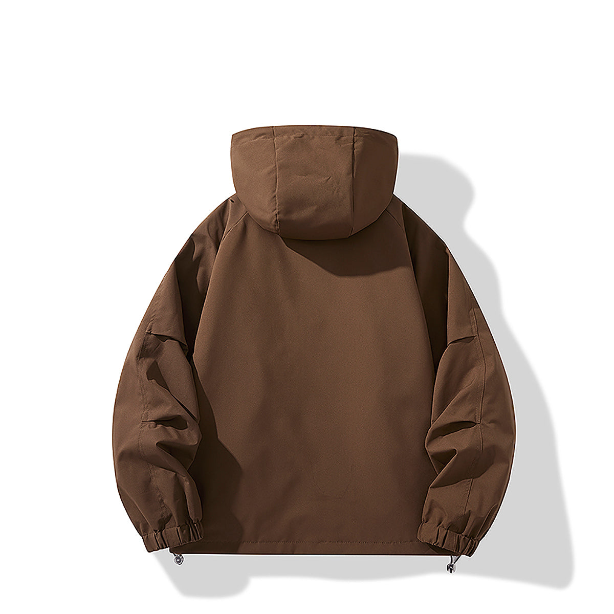 Men Hooded Solid Casual Bomber Jacket