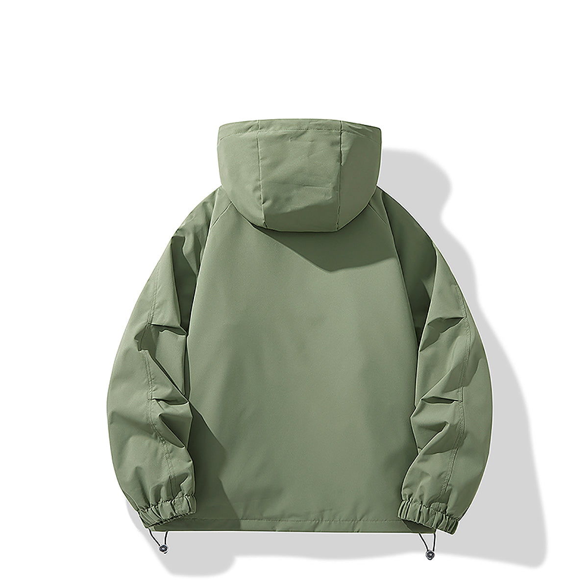 Men Hooded Solid Casual Bomber Jacket